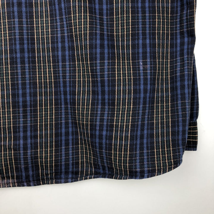CODET Long-Sleeve Flannel Check Shirt, Men's XL (approx.), Vintage unclear blue type Vintage Second Hand