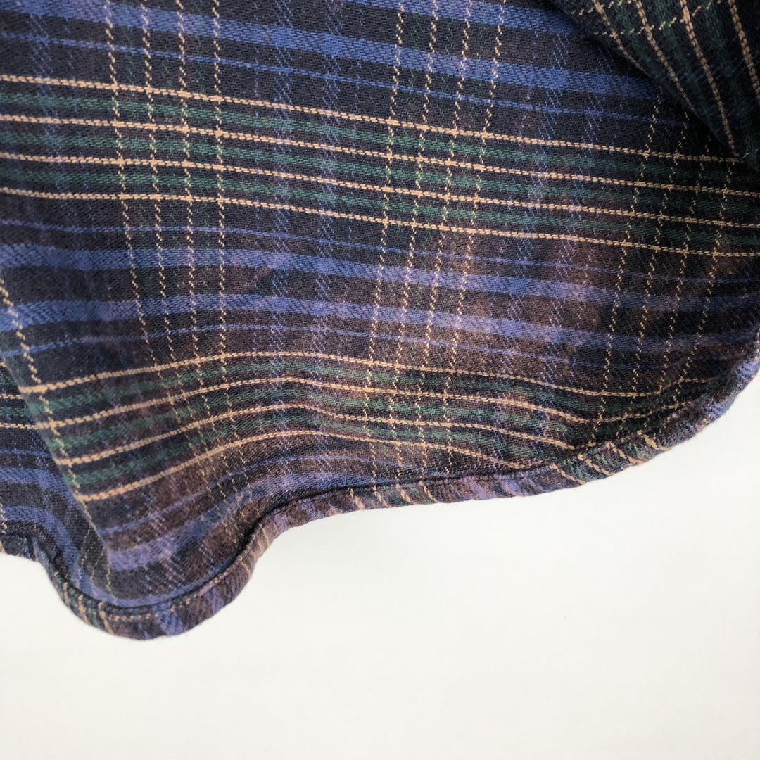 CODET Long-Sleeve Flannel Check Shirt, Men's XL (approx.), Vintage unclear blue type Vintage Second Hand
