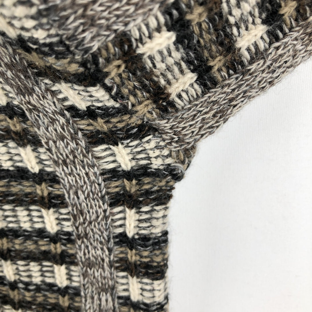 90'S DAVID TAYLOR Check Pattern Acrylic Knit Sweater, Made in USA, Men's Size M (Equivalent), Vintage acrylic walnut Vintage Second Hand