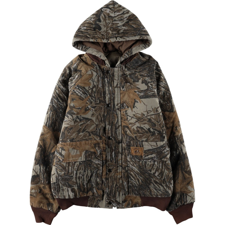 90'S Vintage Duxbak Realtree Camo Padded Parka Puffer Jacket, Men's Size XL unclear Khaki type sage green Vintage Second Hand