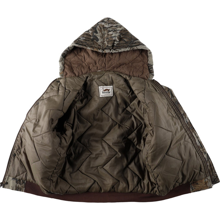 90'S Vintage Duxbak Realtree Camo Padded Parka Puffer Jacket, Men's Size XL unclear Khaki type sage green Vintage Second Hand