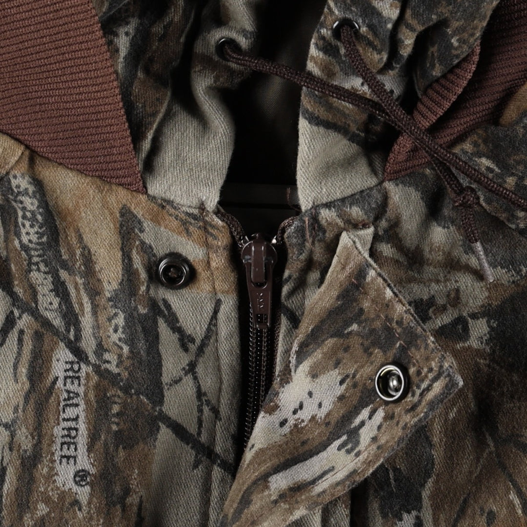 90'S Vintage Duxbak Realtree Camo Padded Parka Puffer Jacket, Men's Size XL unclear Khaki type sage green Vintage Second Hand
