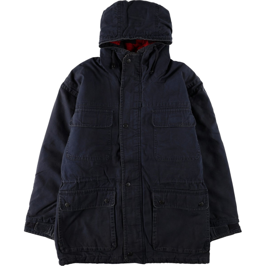 St. John's Bay Padded Parka Puffer Jacket, Men's Size L (approx.) cotton navy blue type Vintage Second Hand