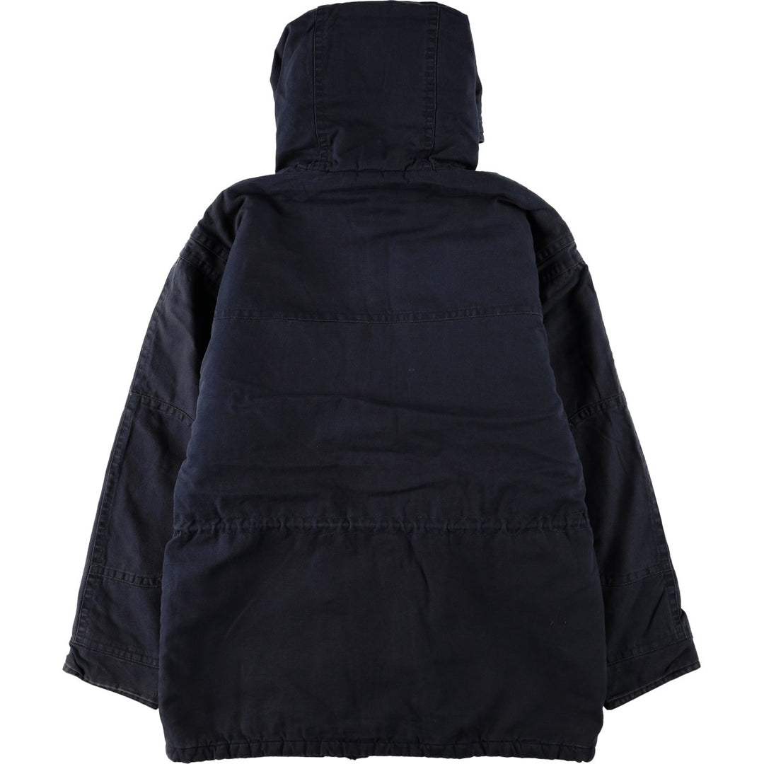 St. John's Bay Padded Parka Puffer Jacket, Men's Size L (approx.) cotton navy blue type Vintage Second Hand