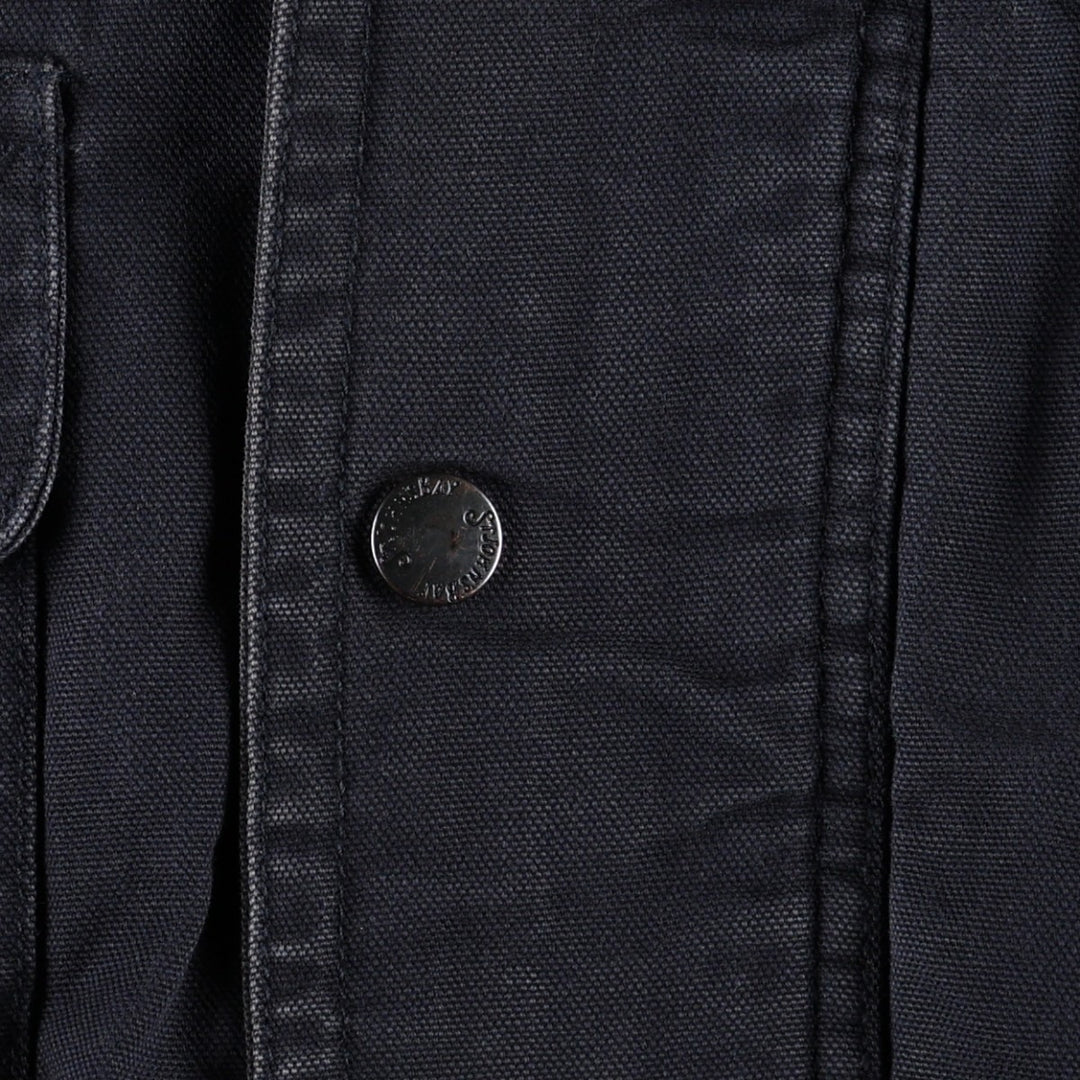 St. John's Bay Padded Parka Puffer Jacket, Men's Size L (approx.) cotton navy blue type Vintage Second Hand
