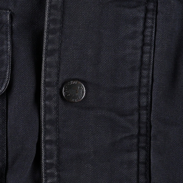 St. John's Bay Padded Parka Puffer Jacket, Men's Size L (approx.) cotton navy blue type Vintage Second Hand