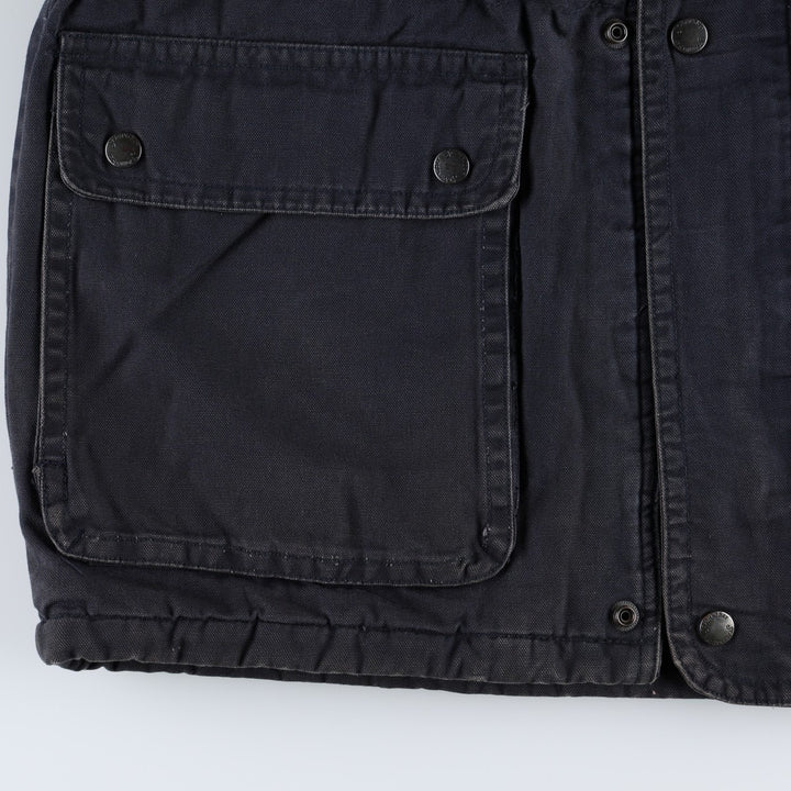 St. John's Bay Padded Parka Puffer Jacket, Men's Size L (approx.) cotton navy blue type Vintage Second Hand