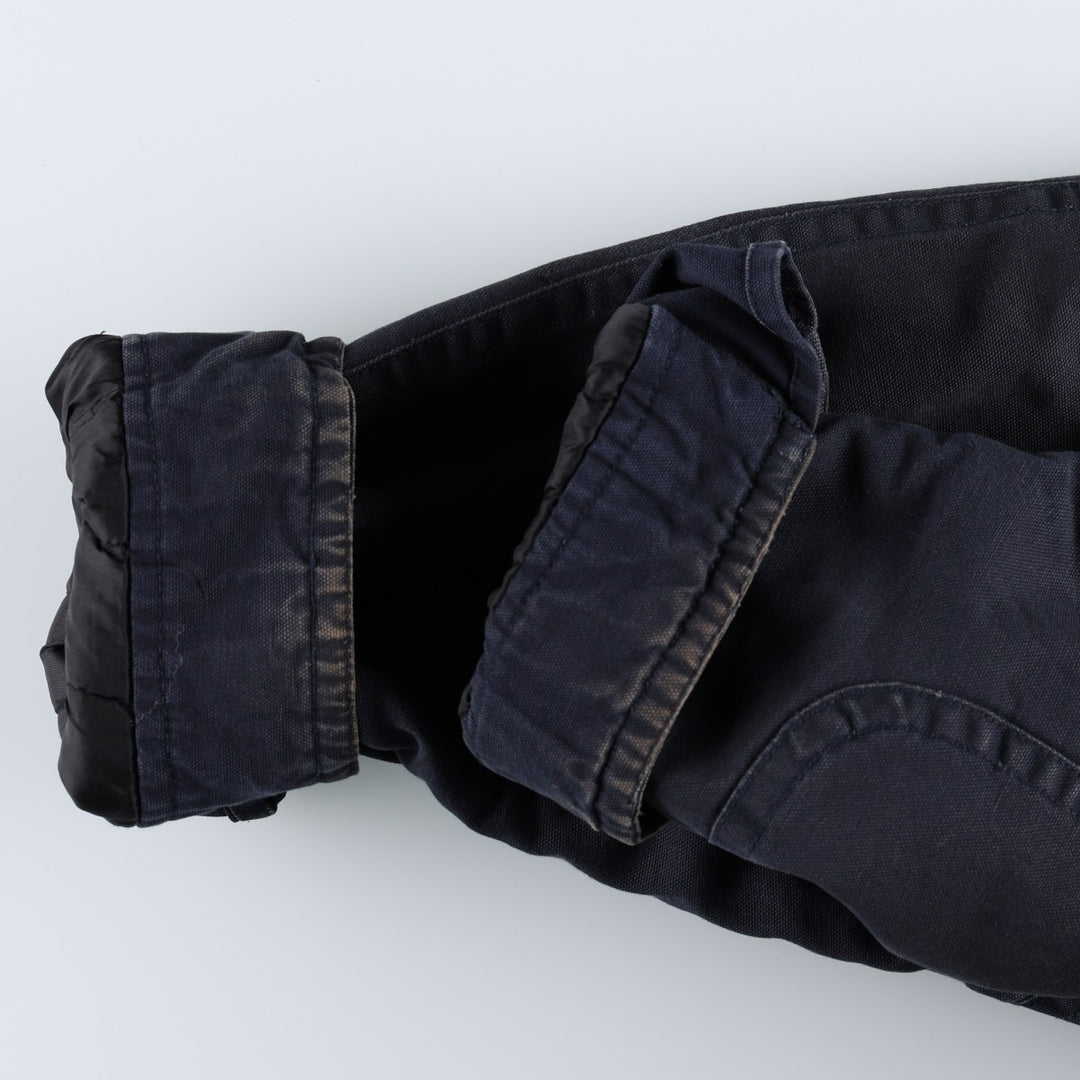 St. John's Bay Padded Parka Puffer Jacket, Men's Size L (approx.) cotton navy blue type Vintage Second Hand