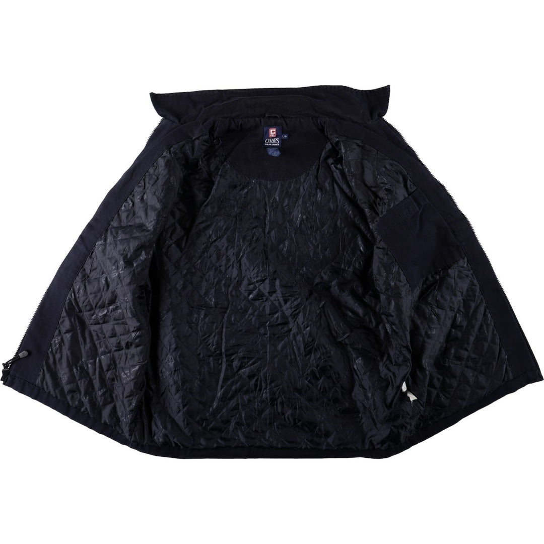 Ralph Lauren CHAPS padded puffer jacket, men's size L cotton navy blue type Vintage Second Hand