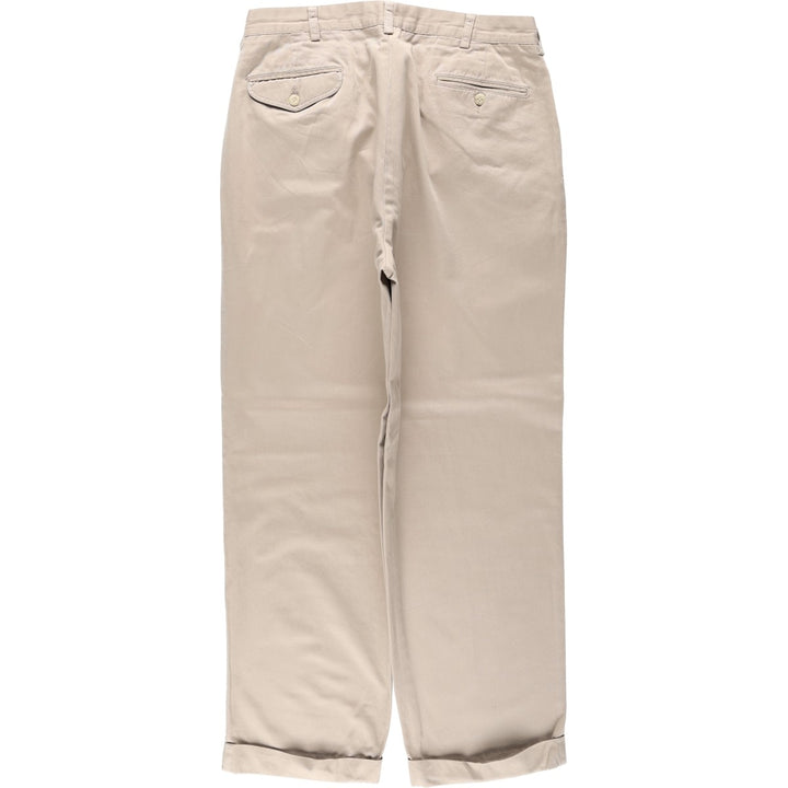 Ralph Lauren POLO by Ralph Lauren HAMMOND PANT, two-pleat chino pants, men's w36 equivalent cotton Beige type Vintage Second Hand