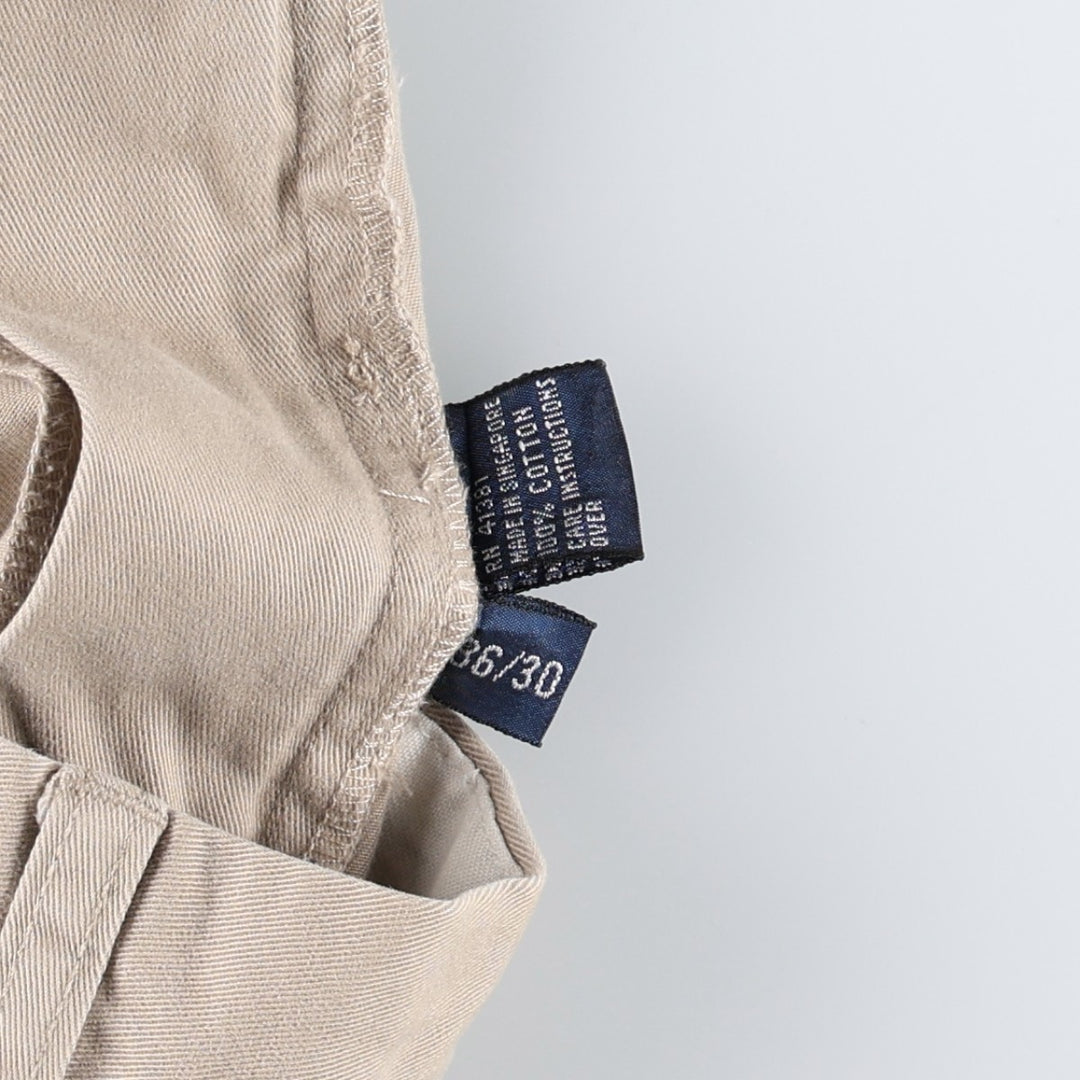 Ralph Lauren POLO by Ralph Lauren HAMMOND PANT, two-pleat chino pants, men's w36 equivalent cotton Beige type Vintage Second Hand