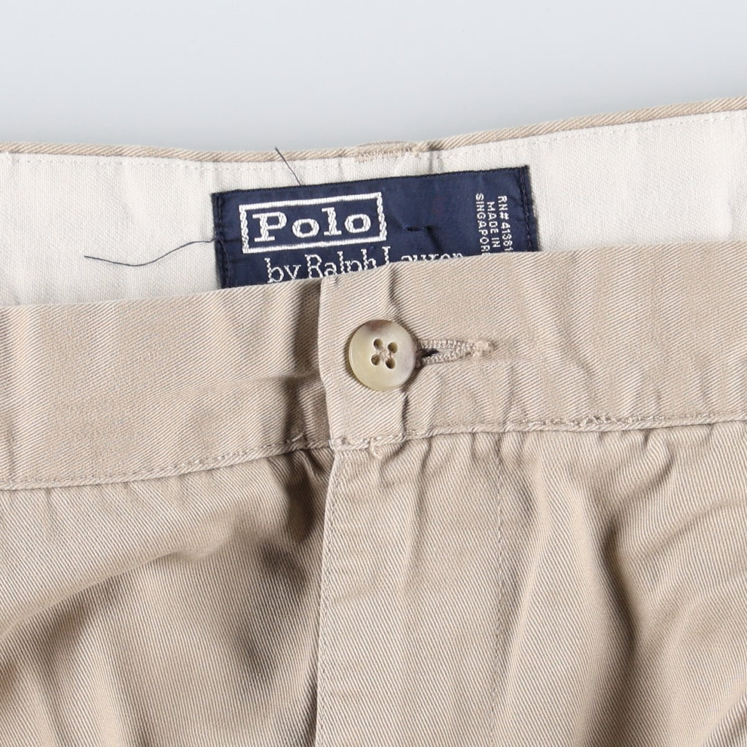 Ralph Lauren POLO by Ralph Lauren HAMMOND PANT, two-pleat chino pants, men's w36 equivalent cotton Beige type Vintage Second Hand