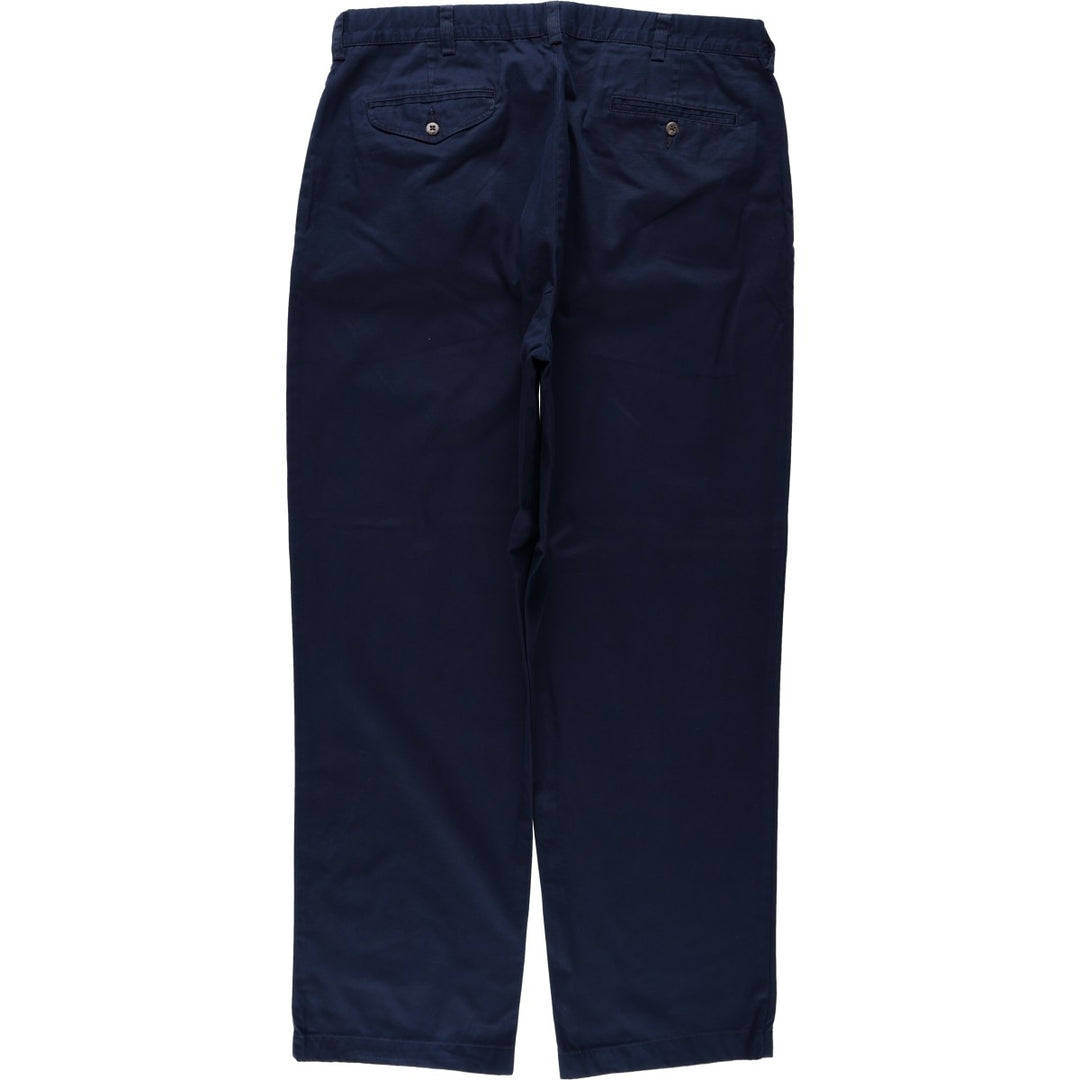 Ralph Lauren POLO by Ralph Lauren HAMMOND PANT, two-pleat chino pants, men's w36 equivalent cotton Navy blue Vintage Second Hand