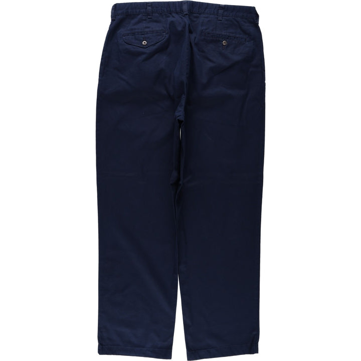 Ralph Lauren POLO by Ralph Lauren HAMMOND PANT, two-pleat chino pants, men's w36 equivalent cotton Navy blue Vintage Second Hand