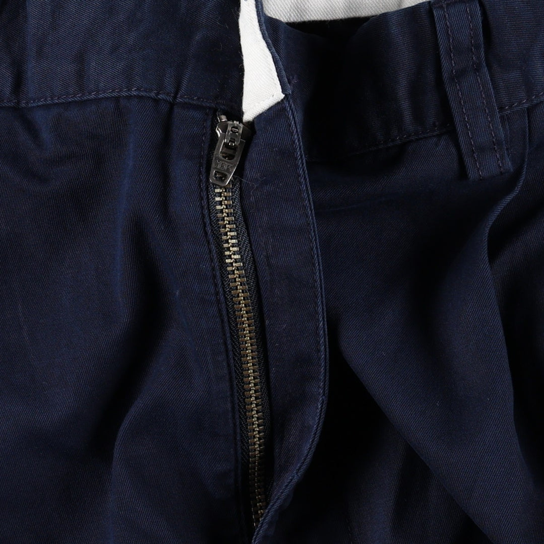 Ralph Lauren POLO by Ralph Lauren HAMMOND PANT, two-pleat chino pants, men's w36 equivalent cotton Navy blue Vintage Second Hand
