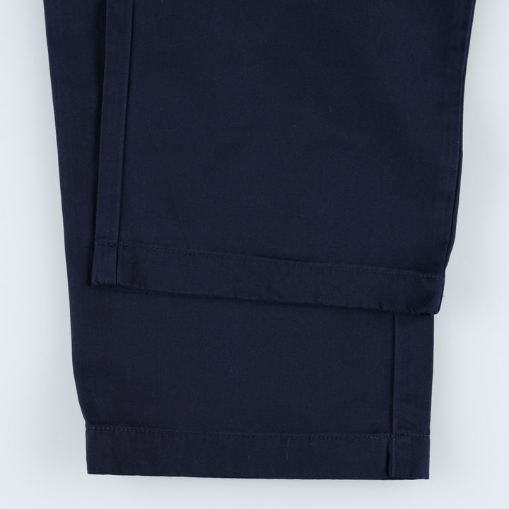 Ralph Lauren POLO by Ralph Lauren HAMMOND PANT, two-pleat chino pants, men's w36 equivalent cotton Navy blue Vintage Second Hand