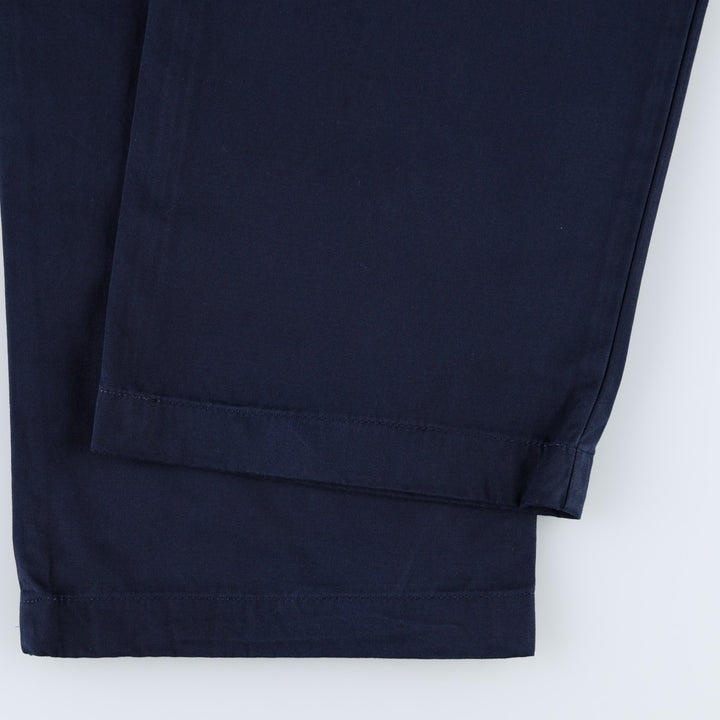Ralph Lauren POLO by Ralph Lauren HAMMOND PANT, two-pleat chino pants, men's w36 equivalent cotton Navy blue Vintage Second Hand