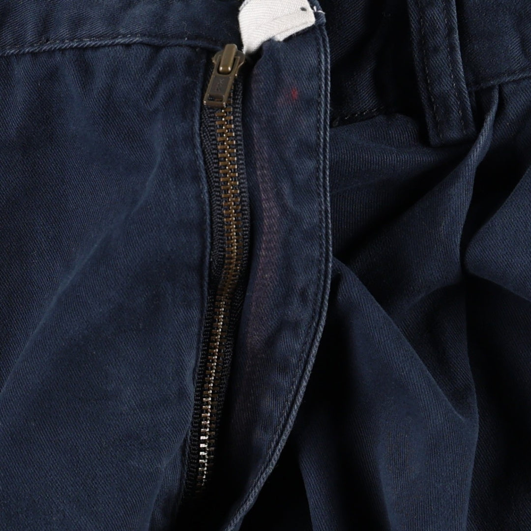 Ralph Lauren POLO by Ralph Lauren HAMMOND PANT, two-pleat chino pants, men's, w34 equivalent cotton Navy blue Vintage Second Hand