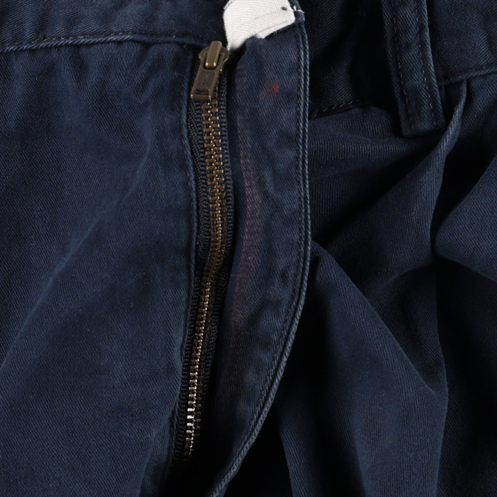 Ralph Lauren POLO by Ralph Lauren HAMMOND PANT, two-pleat chino pants, men's, w34 equivalent cotton Navy blue Vintage Second Hand
