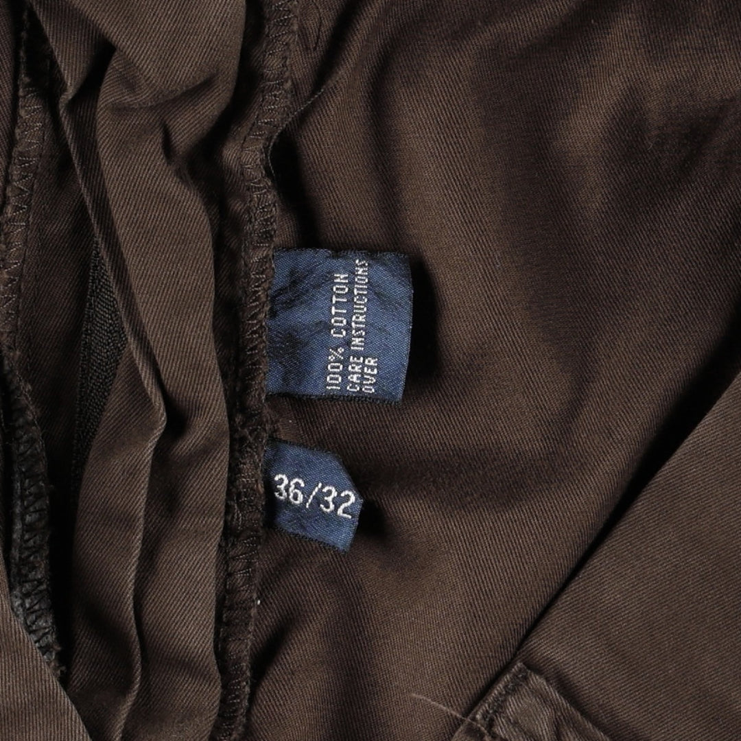 Ralph Lauren Polo Ralph Lauren HAMMOND PANT Two-pleat Chino Pants Men's W36 (approx.) cotton dark chocolate Vintage Second Hand