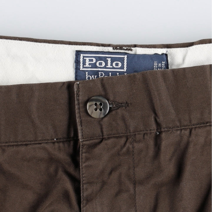 Ralph Lauren Polo Ralph Lauren HAMMOND PANT Two-pleat Chino Pants Men's W36 (approx.) cotton dark chocolate Vintage Second Hand