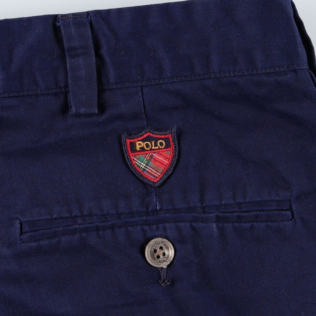 Ralph Lauren POLO by Ralph Lauren CLASSIC GOLF PANT Two-pleat Chino Pants Men's W36 (approx.) cotton navy blue type Vintage Second Hand