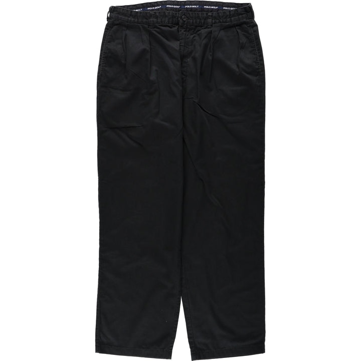 Ralph Lauren POLO by Ralph Lauren CLASSIC GOLF PANT Two-pleat Chino Pants Men's W35 equivalent cotton black type Vintage Second Hand
