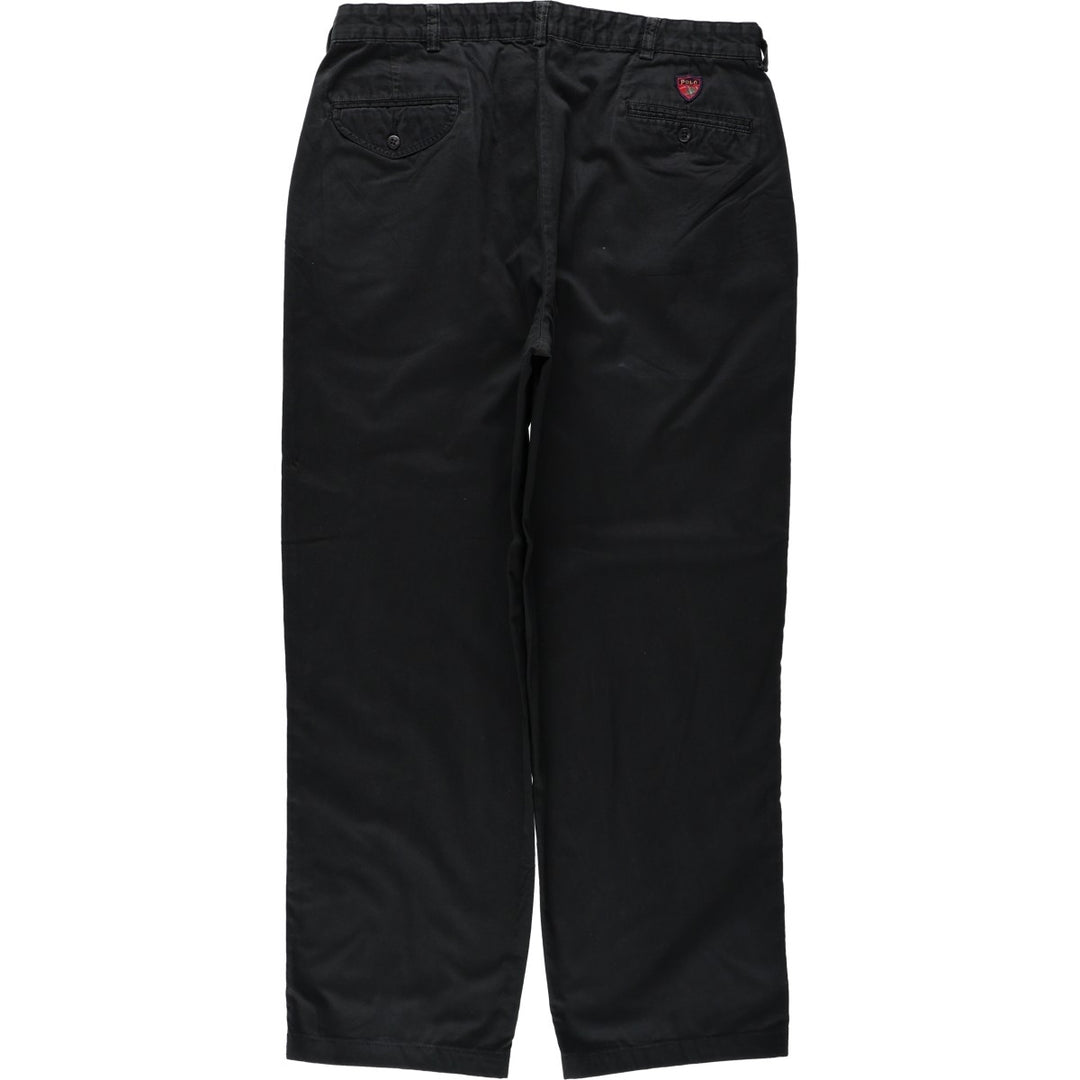Ralph Lauren POLO by Ralph Lauren CLASSIC GOLF PANT Two-pleat Chino Pants Men's W35 equivalent cotton black type Vintage Second Hand