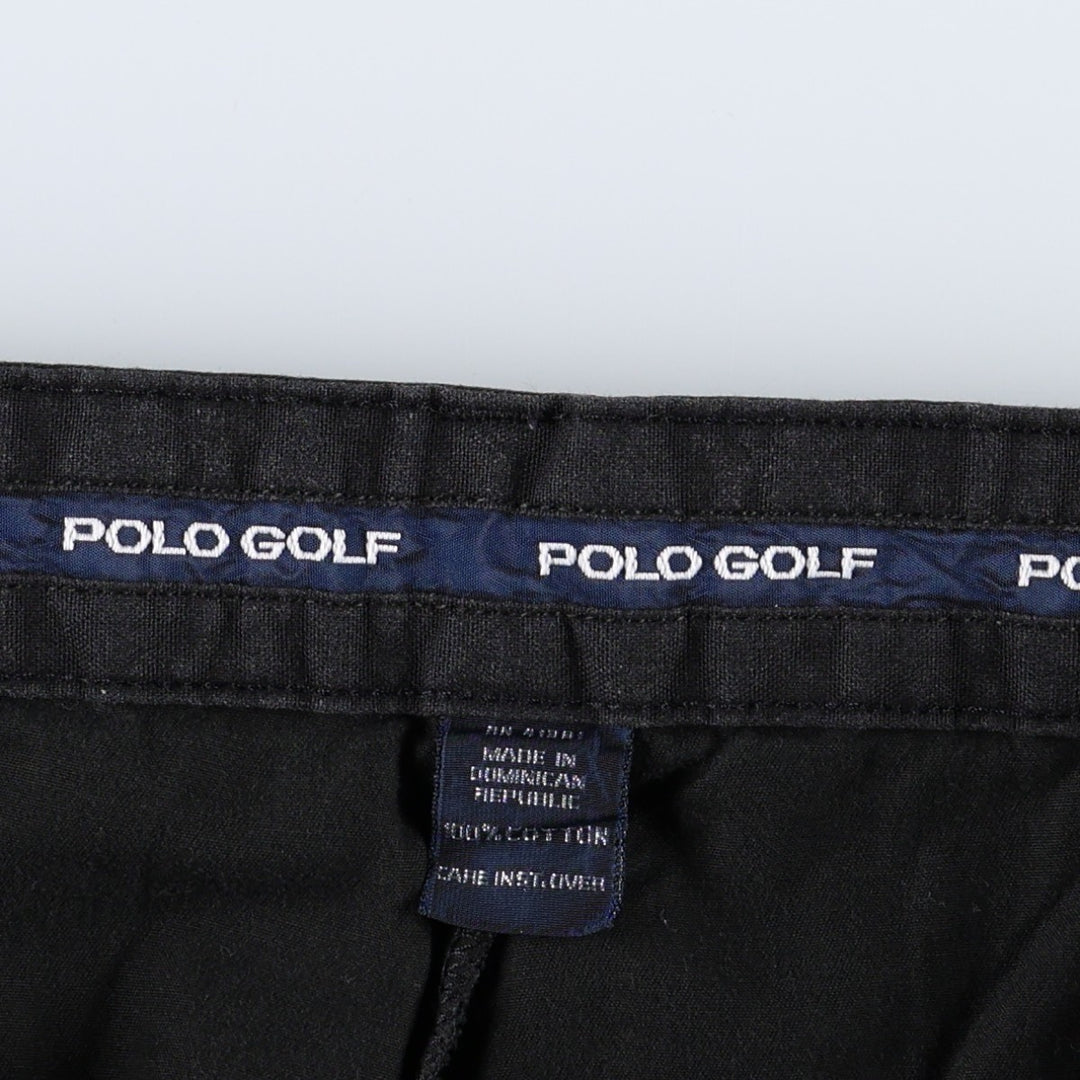 Ralph Lauren POLO by Ralph Lauren CLASSIC GOLF PANT Two-pleat Chino Pants Men's W35 equivalent cotton black type Vintage Second Hand