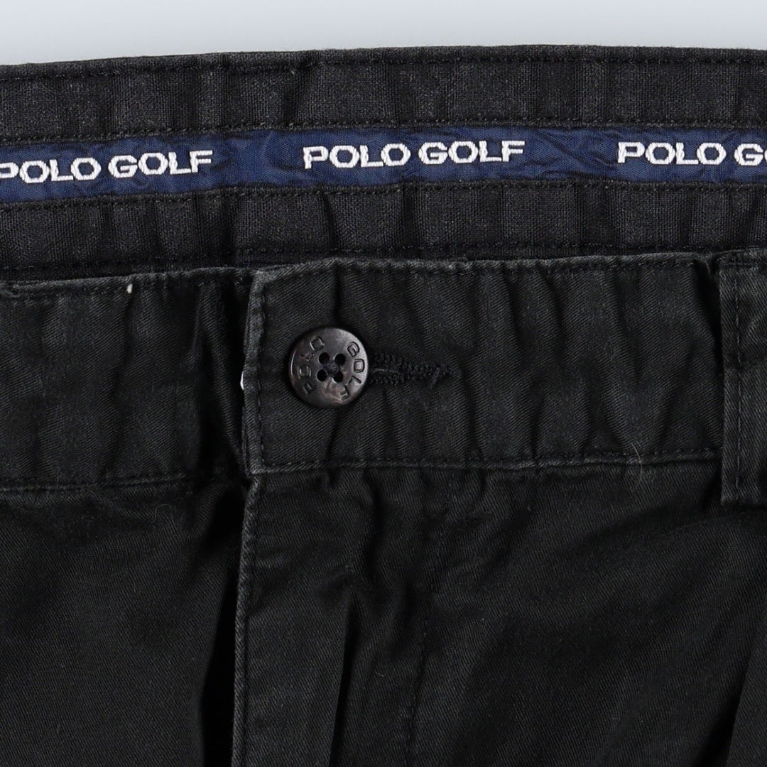 Ralph Lauren POLO by Ralph Lauren CLASSIC GOLF PANT Two-pleat Chino Pants Men's W35 equivalent cotton black type Vintage Second Hand