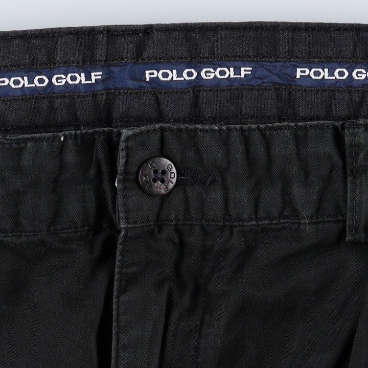 Ralph Lauren POLO by Ralph Lauren CLASSIC GOLF PANT Two-pleat Chino Pants Men's W35 equivalent cotton black type Vintage Second Hand