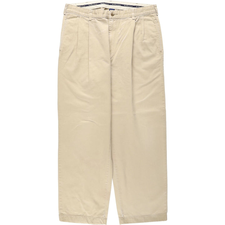 Ralph Lauren POLO by Ralph Lauren HAMMOND PANT, two-pleat chino pants, men's w35 equivalent cotton Beige type Vintage Second Hand