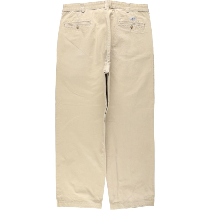Ralph Lauren POLO by Ralph Lauren HAMMOND PANT, two-pleat chino pants, men's w35 equivalent cotton Beige type Vintage Second Hand