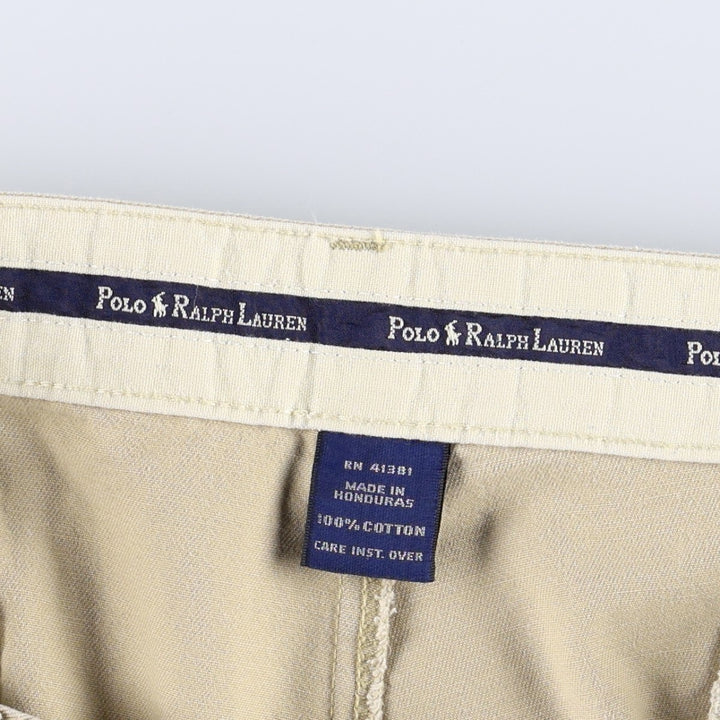Ralph Lauren POLO by Ralph Lauren HAMMOND PANT, two-pleat chino pants, men's w35 equivalent cotton Beige type Vintage Second Hand