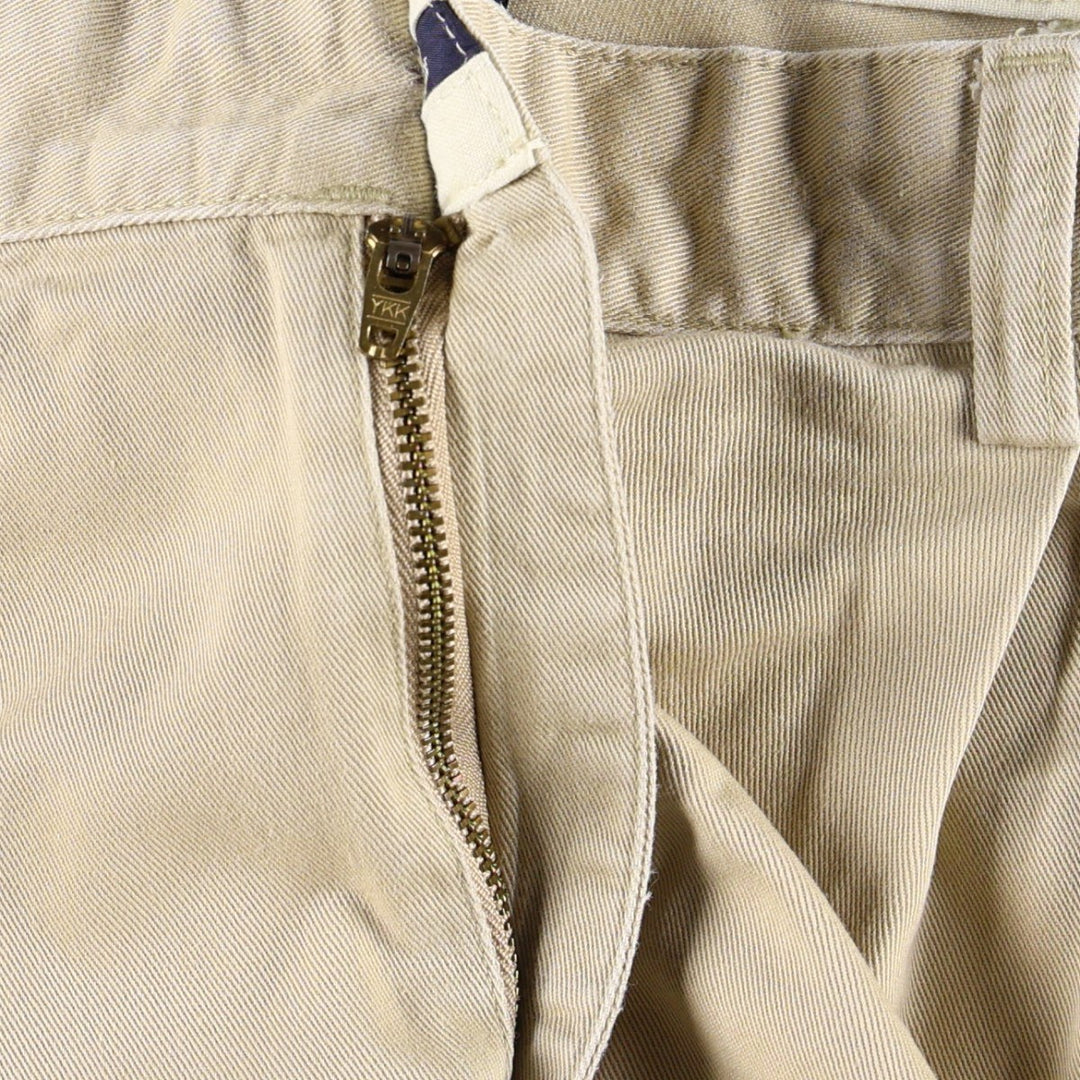 Ralph Lauren POLO by Ralph Lauren HAMMOND PANT, two-pleat chino pants, men's w35 equivalent cotton Beige type Vintage Second Hand