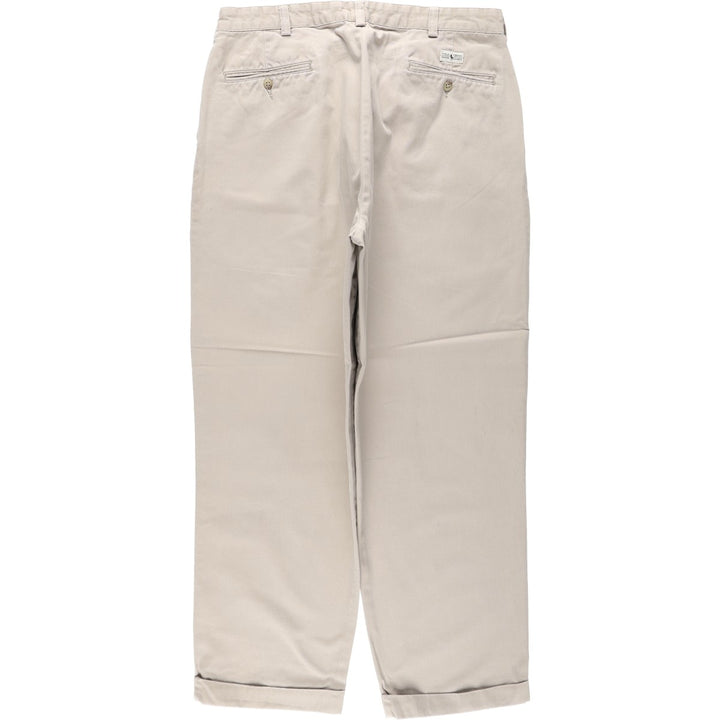 Ralph Lauren POLO by Ralph Lauren HAMMOND PANT, two-pleat chino pants, men's w36 equivalent cotton Beige type Vintage Second Hand