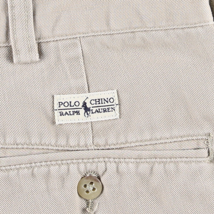 Ralph Lauren POLO by Ralph Lauren HAMMOND PANT, two-pleat chino pants, men's w36 equivalent cotton Beige type Vintage Second Hand