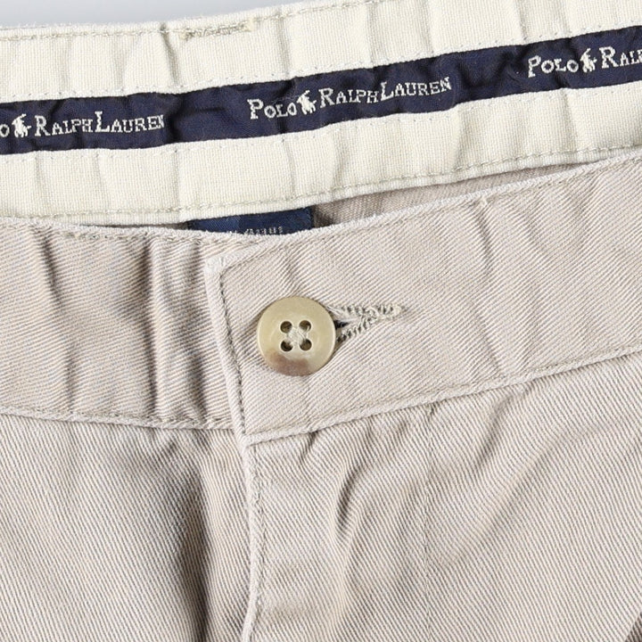 Ralph Lauren POLO by Ralph Lauren HAMMOND PANT, two-pleat chino pants, men's w36 equivalent cotton Beige type Vintage Second Hand