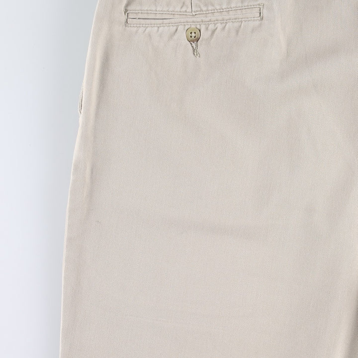 Ralph Lauren POLO by Ralph Lauren HAMMOND PANT, two-pleat chino pants, men's w36 equivalent cotton Beige type Vintage Second Hand