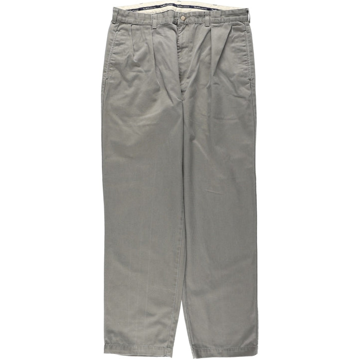 Ralph Lauren POLO by Ralph Lauren ANDREW PANT Two-pleat Chino Pants, Made in Mexico, Men's W35 (approx.) cotton Khaki type Vintage Second Hand