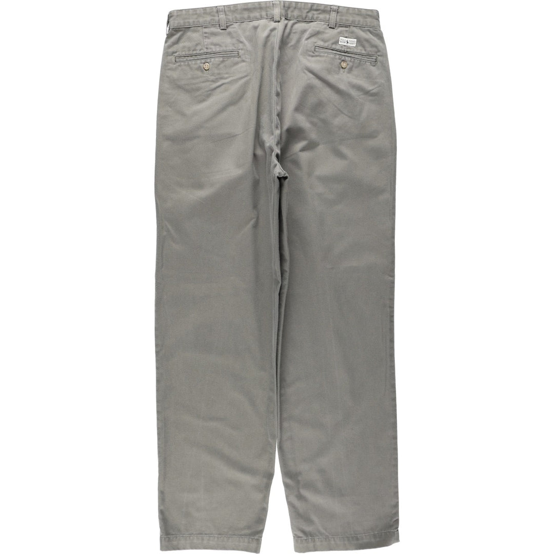 Ralph Lauren POLO by Ralph Lauren ANDREW PANT Two-pleat Chino Pants, Made in Mexico, Men's W35 (approx.) cotton Khaki type Vintage Second Hand