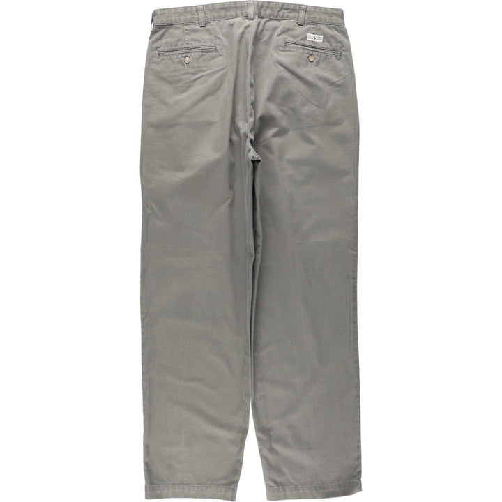 Ralph Lauren POLO by Ralph Lauren ANDREW PANT Two-pleat Chino Pants, Made in Mexico, Men's W35 (approx.) cotton Khaki type Vintage Second Hand