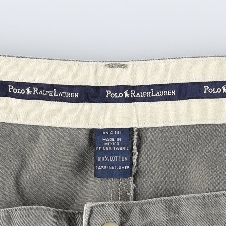 Ralph Lauren POLO by Ralph Lauren ANDREW PANT Two-pleat Chino Pants, Made in Mexico, Men's W35 (approx.) cotton Khaki type Vintage Second Hand