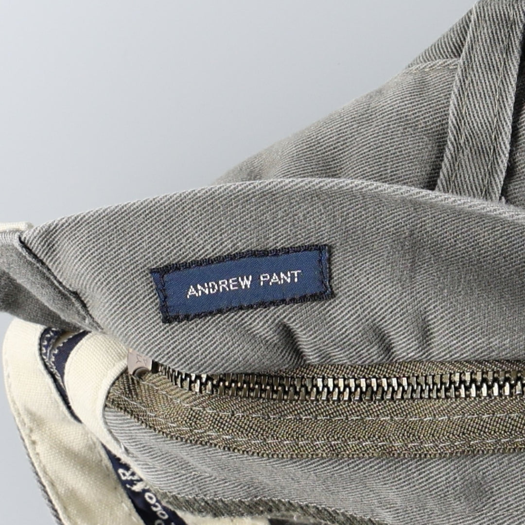 Ralph Lauren POLO by Ralph Lauren ANDREW PANT Two-pleat Chino Pants, Made in Mexico, Men's W35 (approx.) cotton Khaki type Vintage Second Hand