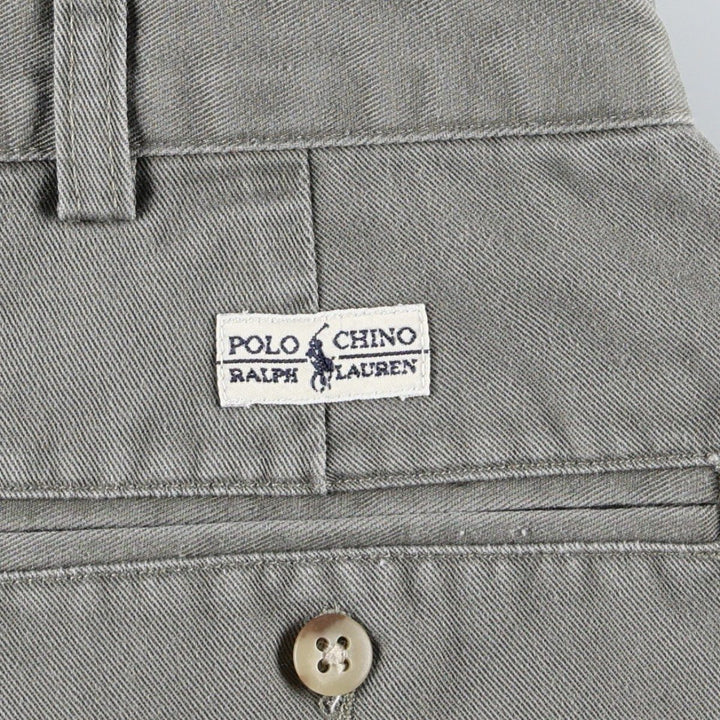 Ralph Lauren POLO by Ralph Lauren ANDREW PANT Two-pleat Chino Pants, Made in Mexico, Men's W35 (approx.) cotton Khaki type Vintage Second Hand