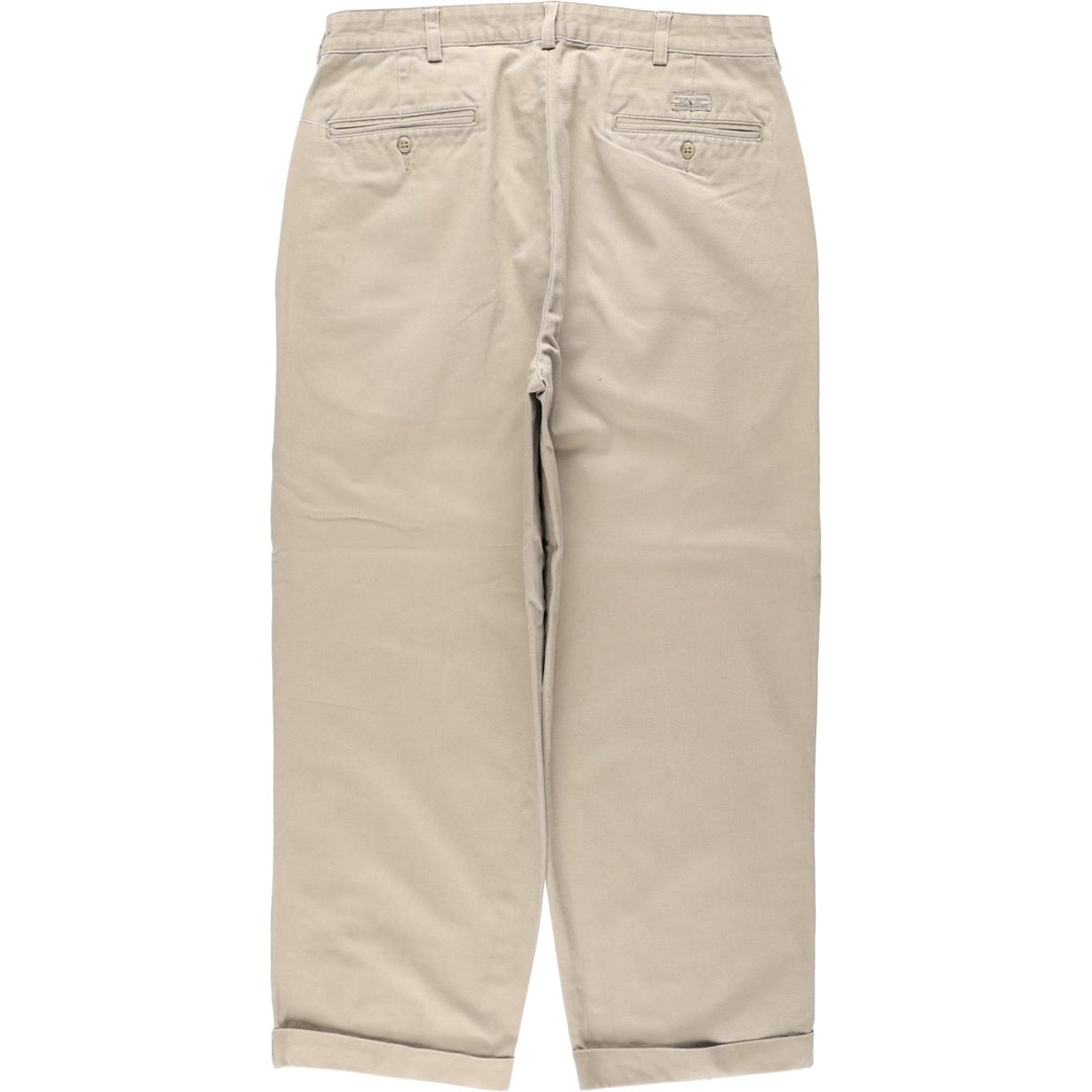 Ralph Lauren POLO by Ralph Lauren ANDREW PANT Two-pleat chino pants for men, equivalent to W34 cotton Khaki type beige Vintage Second Hand