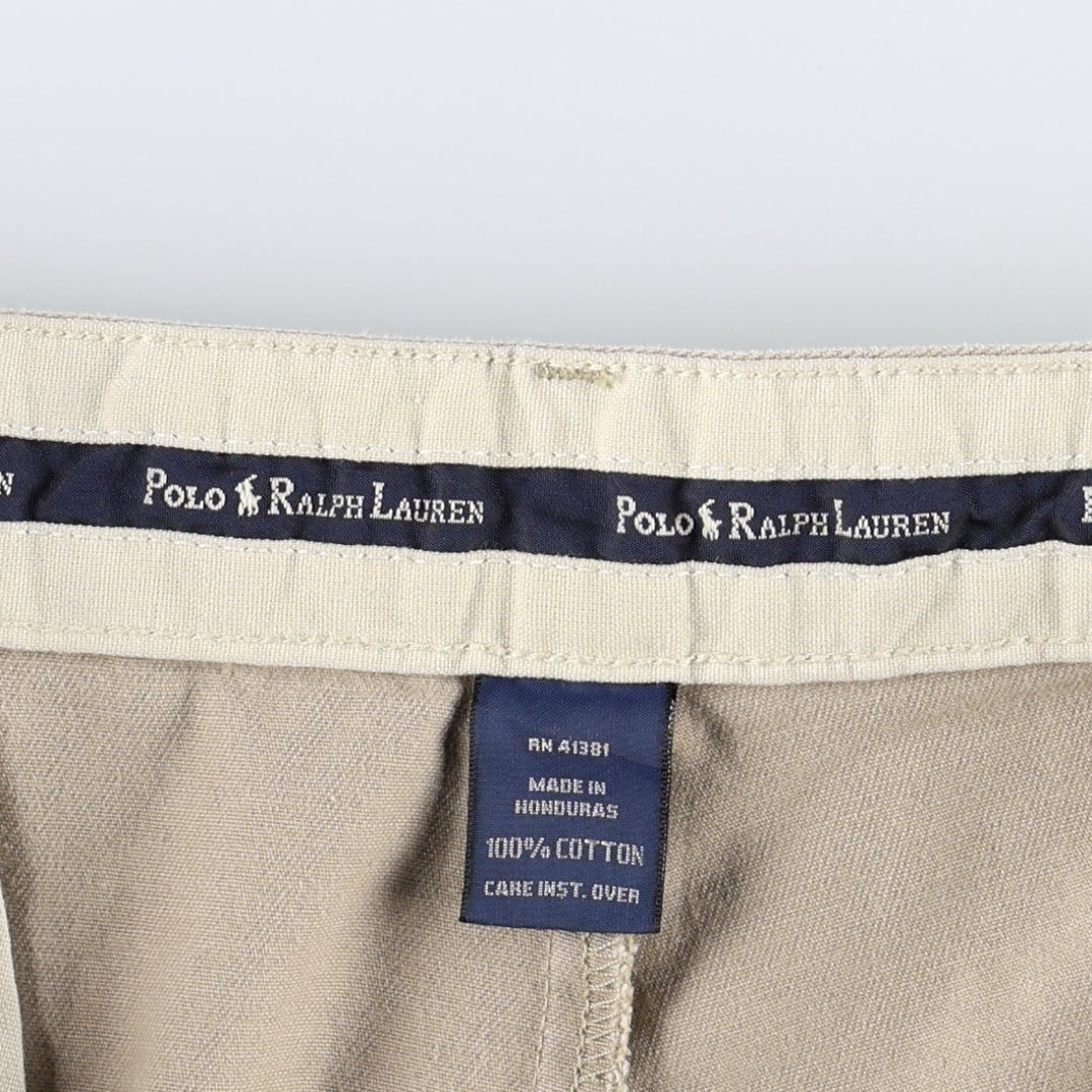Ralph Lauren POLO by Ralph Lauren ANDREW PANT Two-pleat chino pants for men, equivalent to W34 cotton Khaki type beige Vintage Second Hand