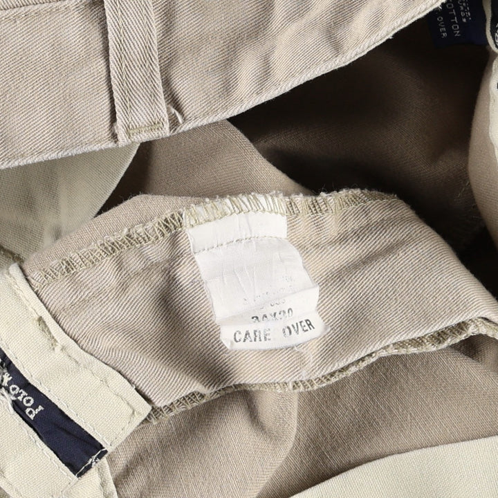 Ralph Lauren POLO by Ralph Lauren ANDREW PANT Two-pleat chino pants for men, equivalent to W34 cotton Khaki type beige Vintage Second Hand