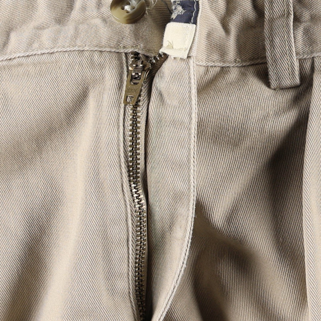 Ralph Lauren POLO by Ralph Lauren ANDREW PANT Two-pleat chino pants for men, equivalent to W34 cotton Khaki type beige Vintage Second Hand
