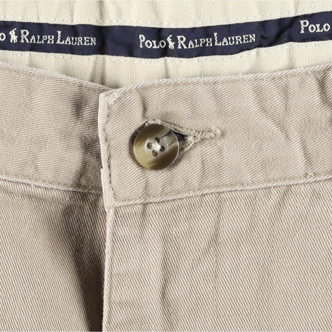 Ralph Lauren POLO by Ralph Lauren ANDREW PANT Two-pleat chino pants for men, equivalent to W34 cotton Khaki type beige Vintage Second Hand